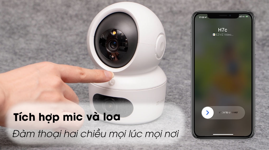 Camera Wifi EZVIZ H7C DUAL 2K+ (4MP+4MP) - 2 mắt 2 khung hình độc lập - Indoor