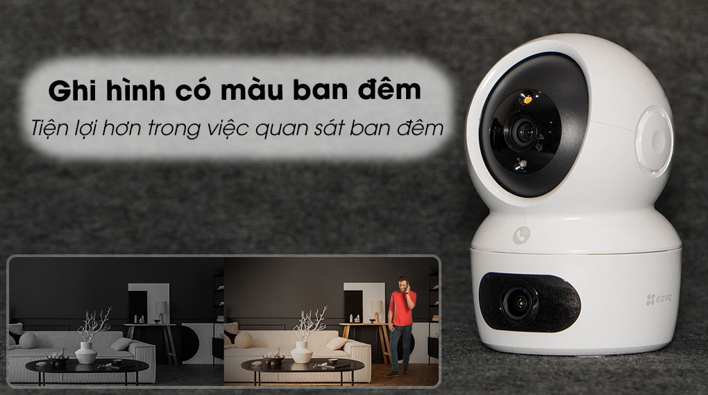 Camera Wifi EZVIZ H7C DUAL 2K+ (4MP+4MP) - 2 mắt 2 khung hình độc lập - Indoor