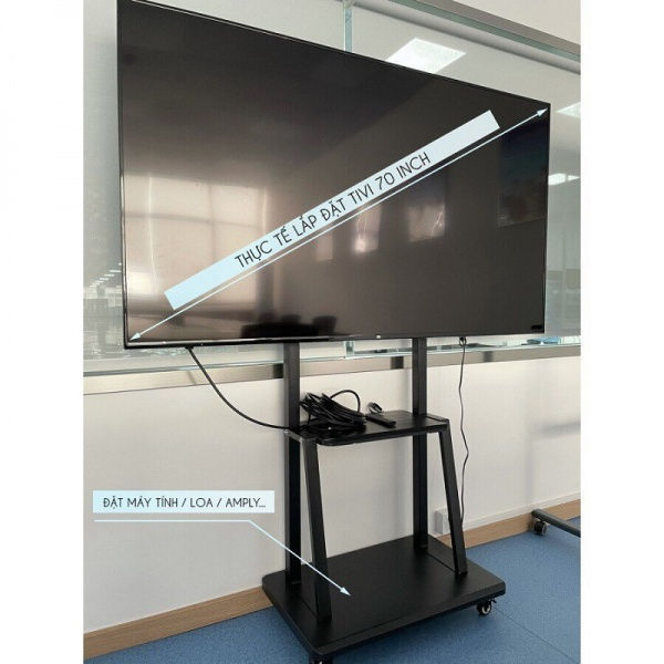 Khung treo Tivi di động E1900 32″- 75″ Tải trọng 45kg | Qui cách đóng gói: 143x56x7cmx14kg )
