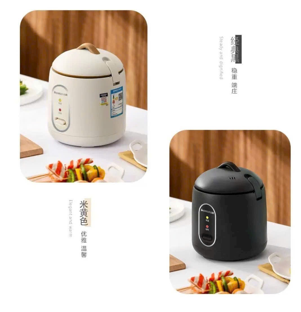 NỒI CƠM ĐIỆN MINI CHIGO 1,2L ĐA NĂNG NẤU HẦM SÚP CHÁO TRẮNG (T8) - MỚI