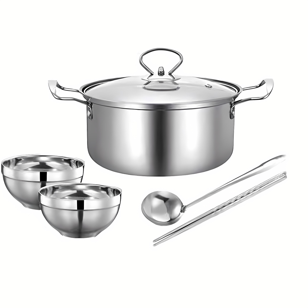 SET 6 MÓN NỒI + TÔ INOX + ĐŨA.. TIẾT KIỆM (T32)- (SÉT)