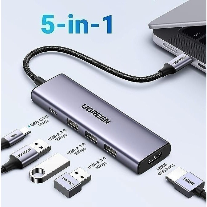 UGREEN 15307 - 4-in-1 USB-C Card Reader