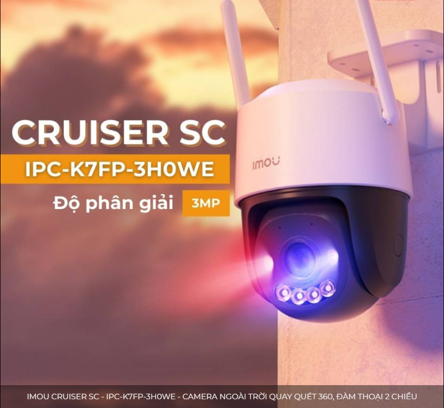 Camera Wifi IMOU K7FP-3MP (Cruiser SC 3MP | Outdoor | FullColor)