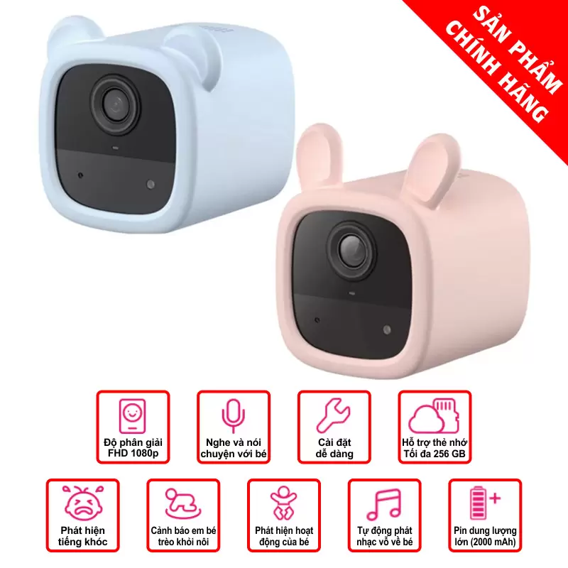 Cam wifi có PIN siêu nhỏ Ezviz BM1 2MP ( Dùng Pin - Người Giữ Trẻ Thông Minh Của EZVIZ )