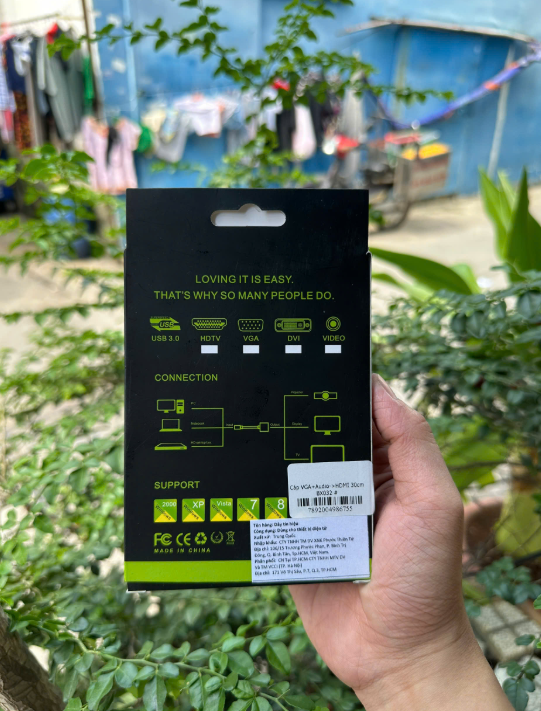 DÂY CHUYỂN VGA VÀ AUDIO RA HDMI 30CM BX032 - CV