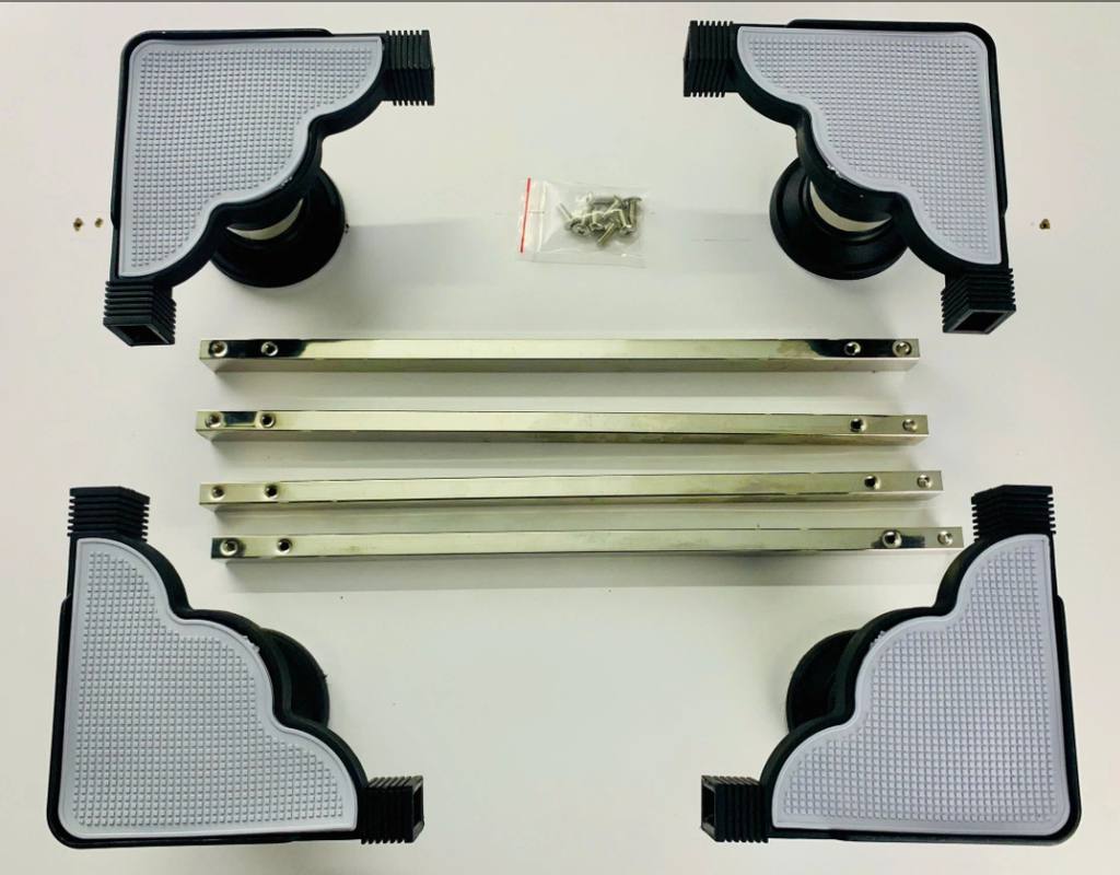 Chân Đỡ Máy Giặt, Tủ Lạnh inox NB-40 (550mm – 770mm) *mẫu mới* có lót cao su chống trượt (NB-40 | Tải trọng: 15kg - 600 Lít )