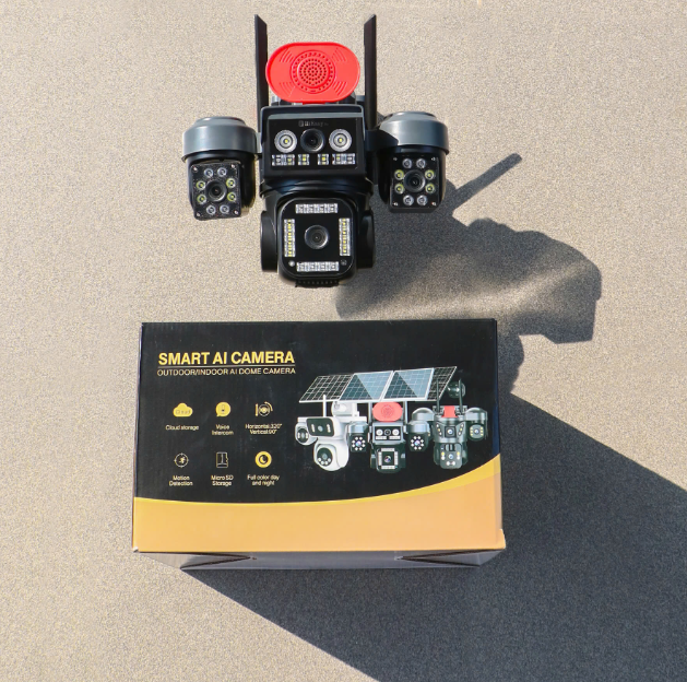 Camera 4 Mắt Năng Lượng Mặt Trời V560- app Hieasy - 4G