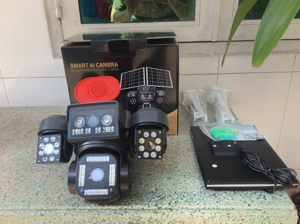 Camera 4 Mắt Năng Lượng Mặt Trời V560- app Hieasy - 4G