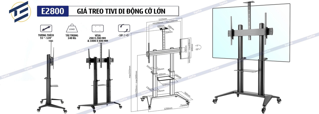 Khung treo Tivi di động E2800 (55