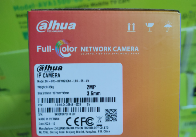 Camera Full-Color IP POE Dahua DH-IPC-HFW1239S1-LED-S5 ( Có màu | Kèm nguồn )
