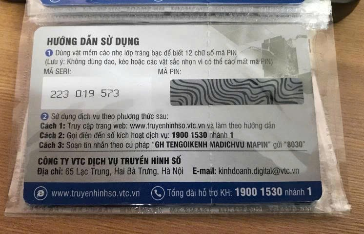 Thẻ cảo trả trước gói thuê bao mệnh giá 360.000đ ( 8 tháng )