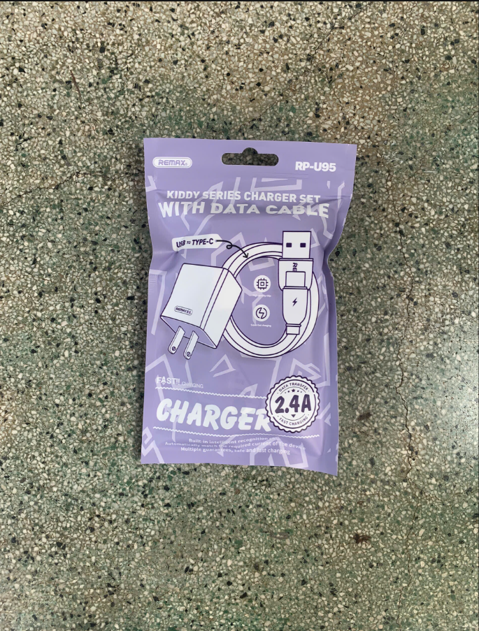 Nguồn 5V 2.4A REMAX RP-U95, màu trắng dài 1 mét --- TYPE C