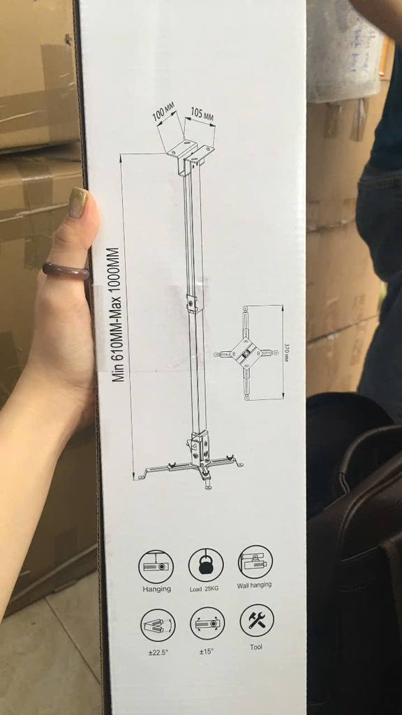 Khung treo máy chiếu Máy Chiếu Đa Năng Thả Trần 61-100cm