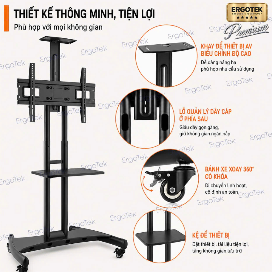 Khung treo tivi di động E2100  ( 32