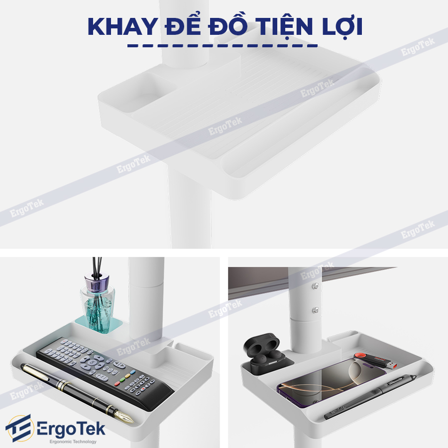 Khung treo màn hình máy tính di động E2190 (17″- 35″) - Trắng/Đen