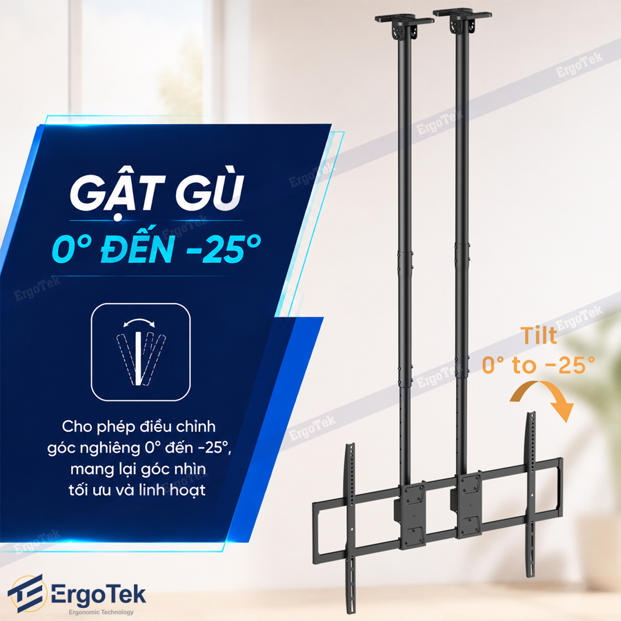Khung treo Tivi thả trần ErgoTek E585 (60″ – 120″)