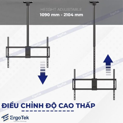 Khung treo Tivi thả trần ErgoTek E565 (55″ – 100″)