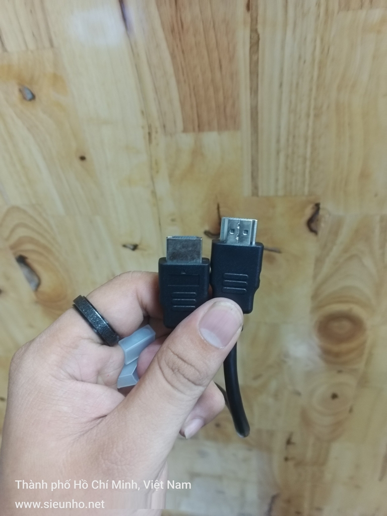Dây HDMI trơn đen 73-85cm - Nắp đậy 2 đầu chống bụi