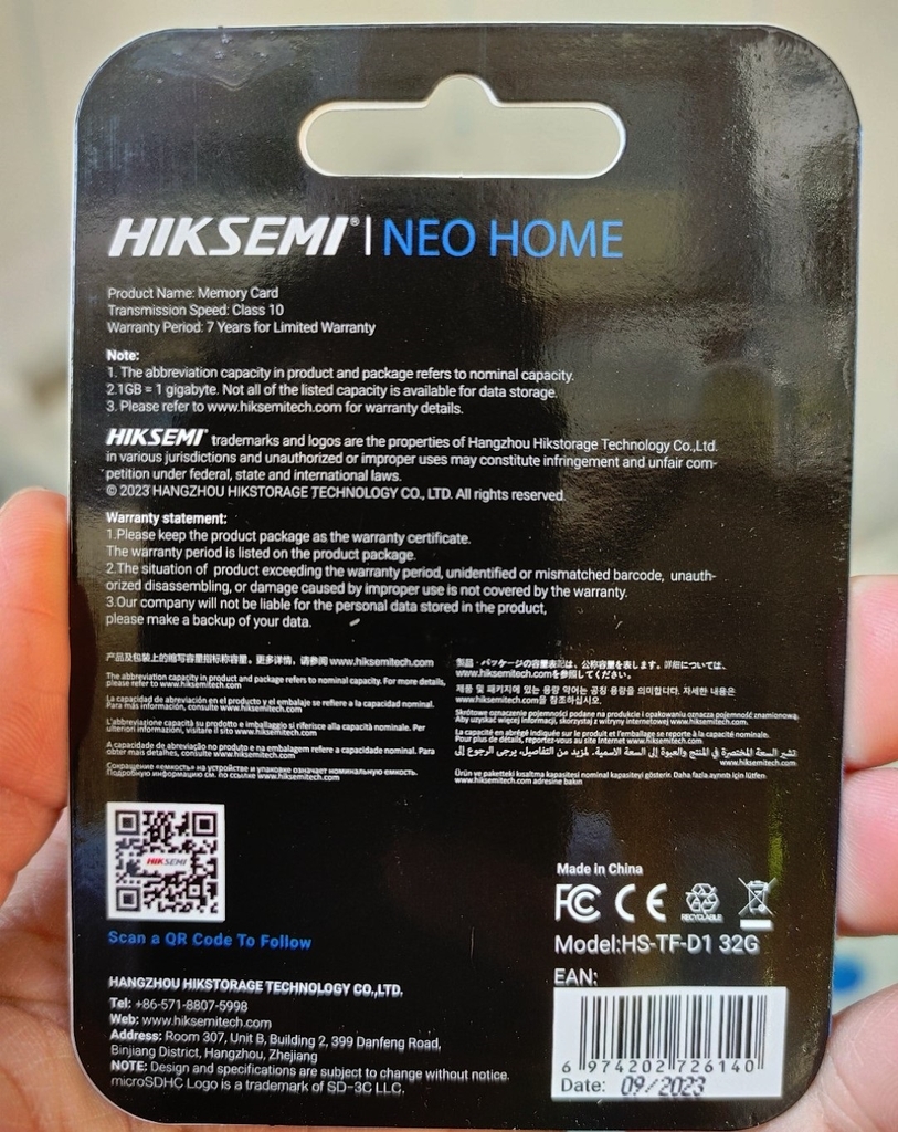 Thẻ Nhớ 32GB HIKSEMI NEO D1 màu xanh dương (Hàng chính hãng | Bảo hành mãi mãi | Hộp 50c)