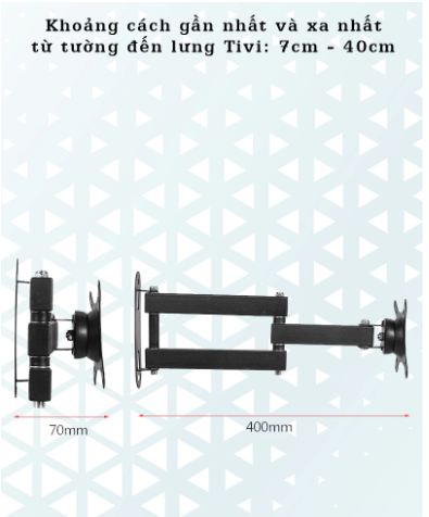 Khung treo tivi XOAY hãng ERGOTEK E02 ( 17