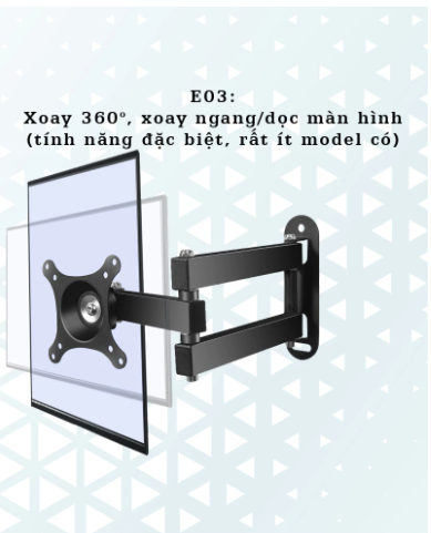 Khung treo tivi XOAY hãng ERGOTEK E03 ( 17