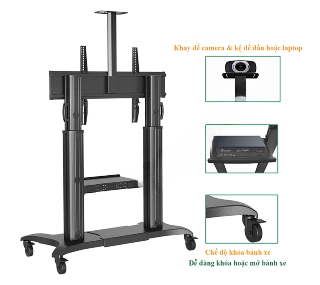Khung treo Tivi di động North Bayou CF100 (70″-110″) - Giống TW100 nhưng không có remote