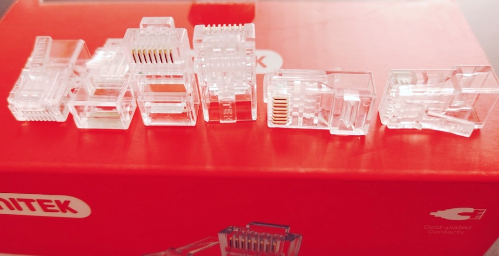 Hộp 100 cái Hạt mạng UTP RJ45 CAT 6 Y-OT19TP chính hãng Unitek