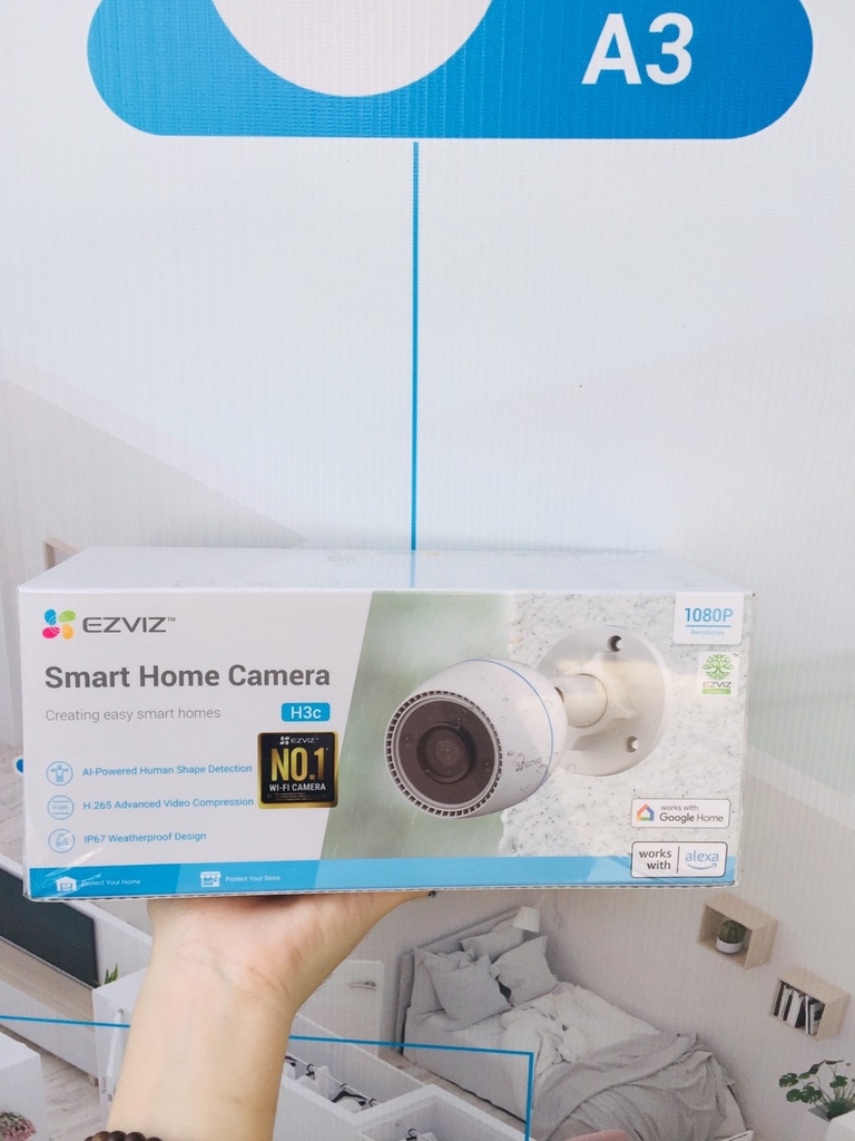 Camera Wifi EZVIZ H3c 1080P (2MP | Ban đêm trắng đen | Là C3TN nâng cấp)