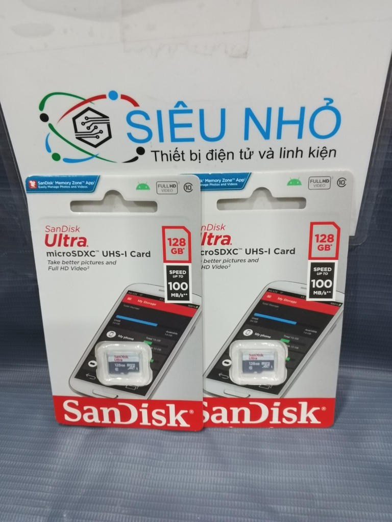 Thẻ Nhớ 128GB SANDISK (Hàng chính hãng | Đã VAT | Bảo hành 7 năm | Hộp 100c)