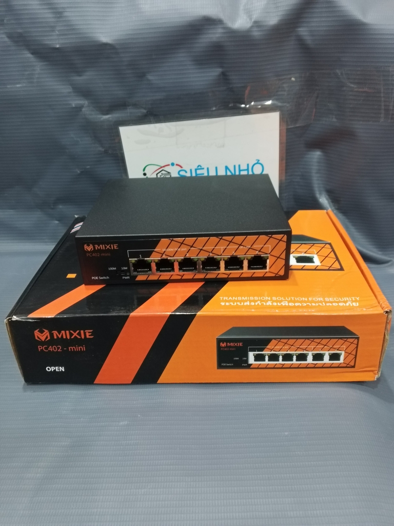 SWITCH POE MIXIE PC-402 AI - 4+2 100Mbs, khoảng cách 250M, Công Nghệ Watchdog Thông minh