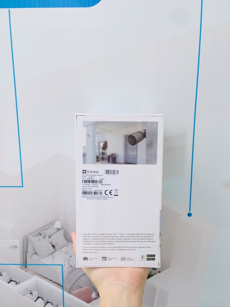 Camera Wi-Fi Ezviz BC1C 2MP | Tích hợp ROM 32GB (Đã bao gồm tấm pin NLMT | Full Seal |chỉ plus and play)