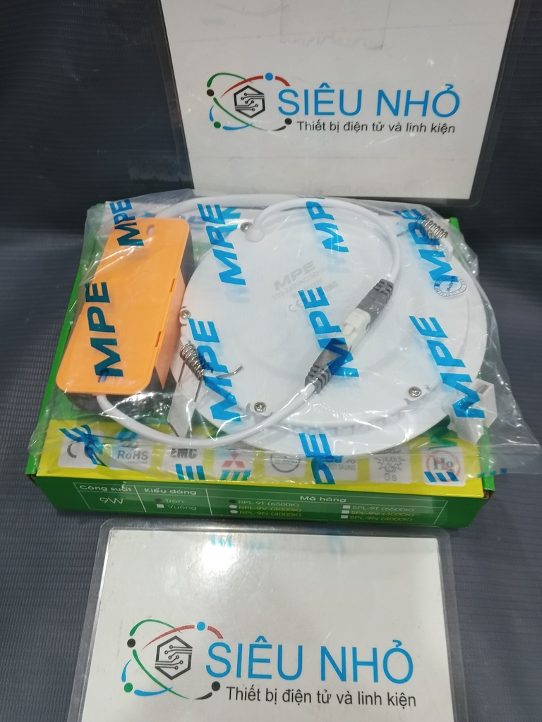 Đèn siêu mỏng 9W tròn MPE 6500K