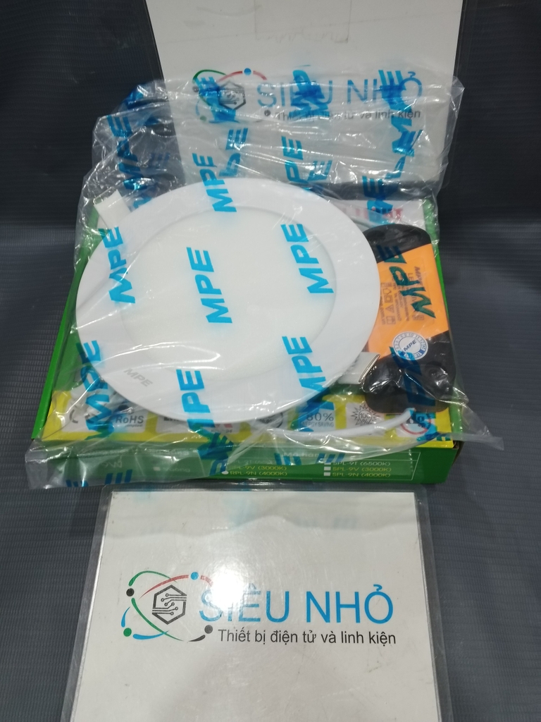 Đèn siêu mỏng 9W tròn MPE 6500K