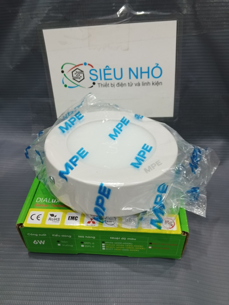 Đèn nổi 6W tròn MPE 6500K