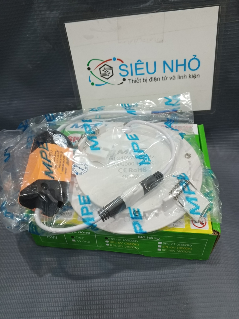 Đèn siêu mỏng 6W trong MPE 6500K