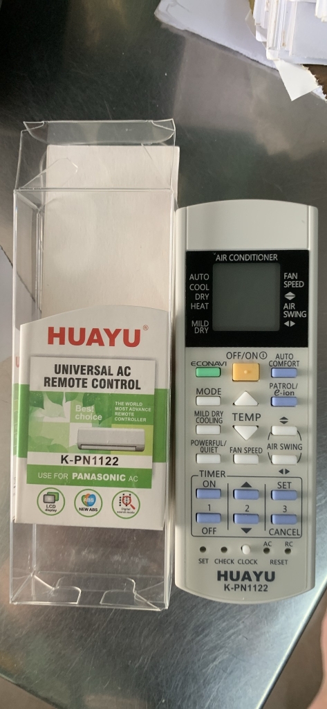 Remote máy lạnh Panasonic nút xanh Econavi ML06 | Huayu có hộp | K-PN1122