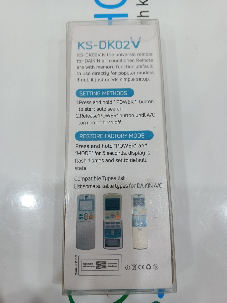 Remote Máy Lạnh DAIKIN ML60 | KS-DK02 | Home Leave ( Box | Đa năng )