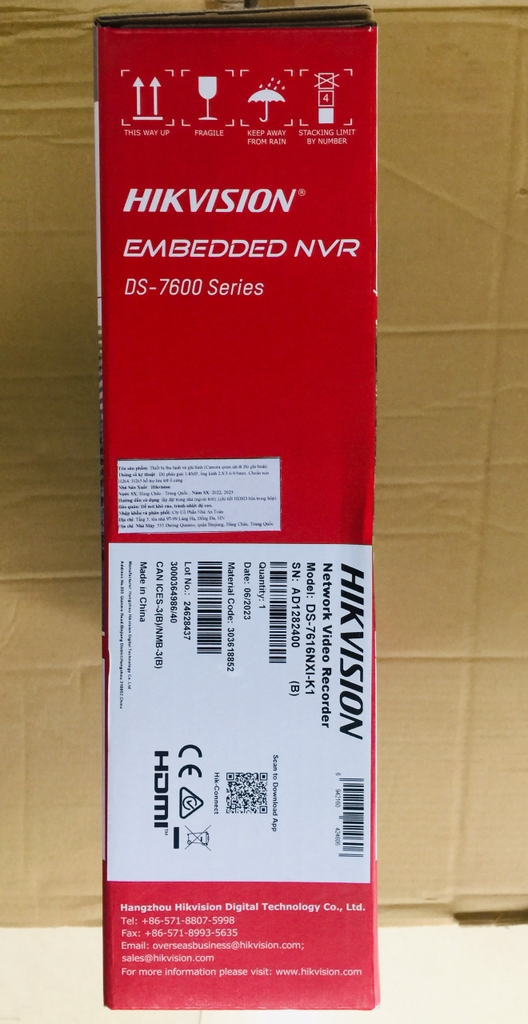 Đầu ghi hình IP 16 kênh NVR Hikvision DS-7616NXI-K1