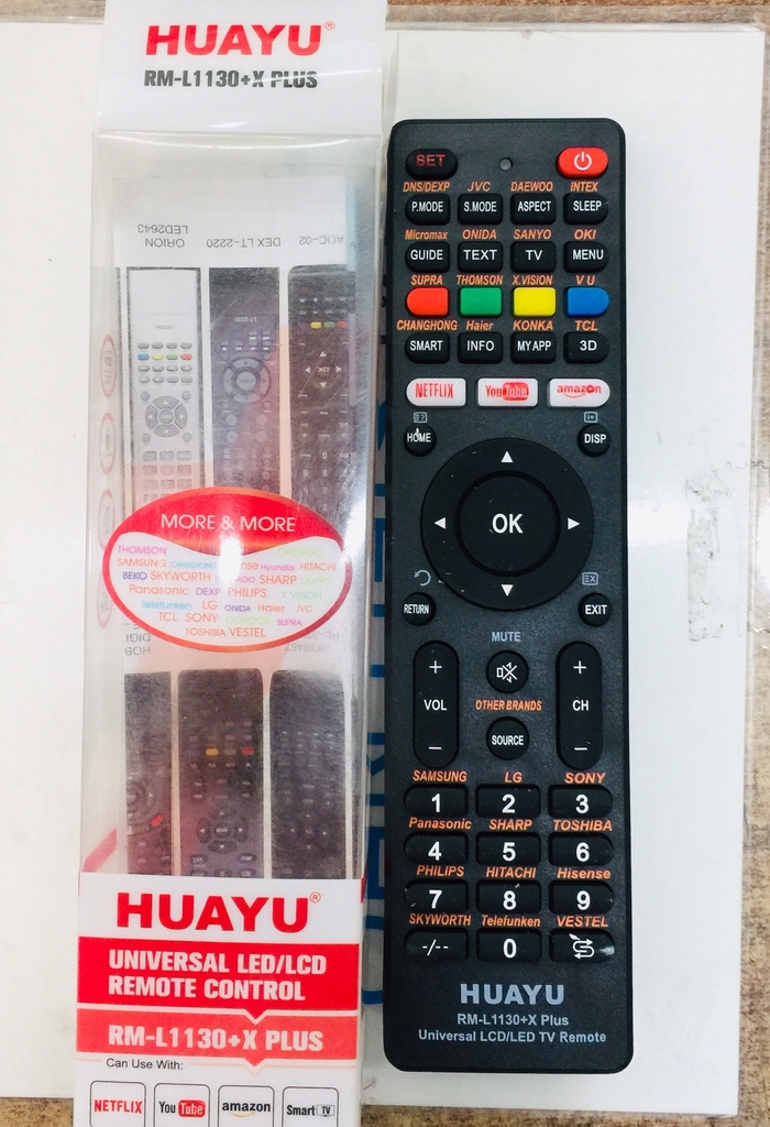 Remote tivi đa năng Huayu RM -L1130+X Plus| Dùng mạng