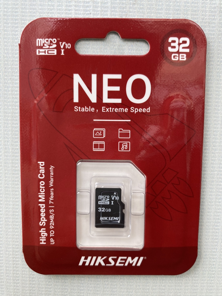 Thẻ nhớ 32GB HIKSEMI NEO C1 màu đỏ (Lifetime | HS-TF-C1-32G | Hộp 50 cái)