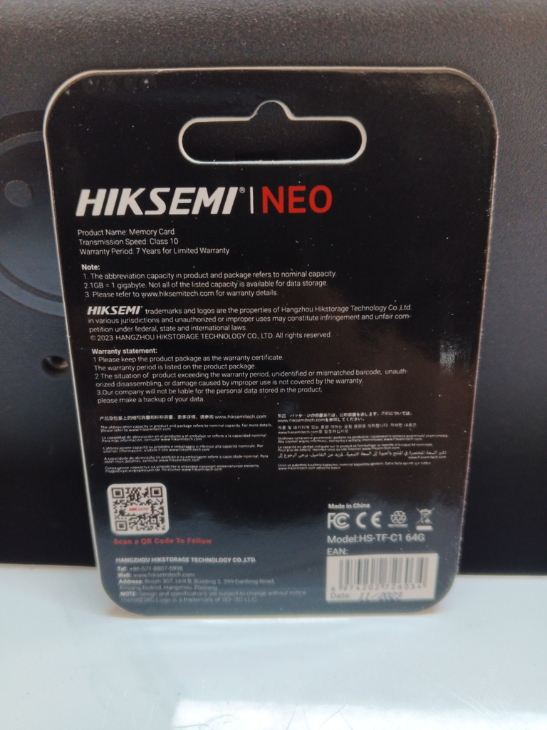 Thẻ nhớ 64GB HIKSEMI NEO C1 đỏ (Lifetime | Hộp 50c HS-TF-C1-64G )