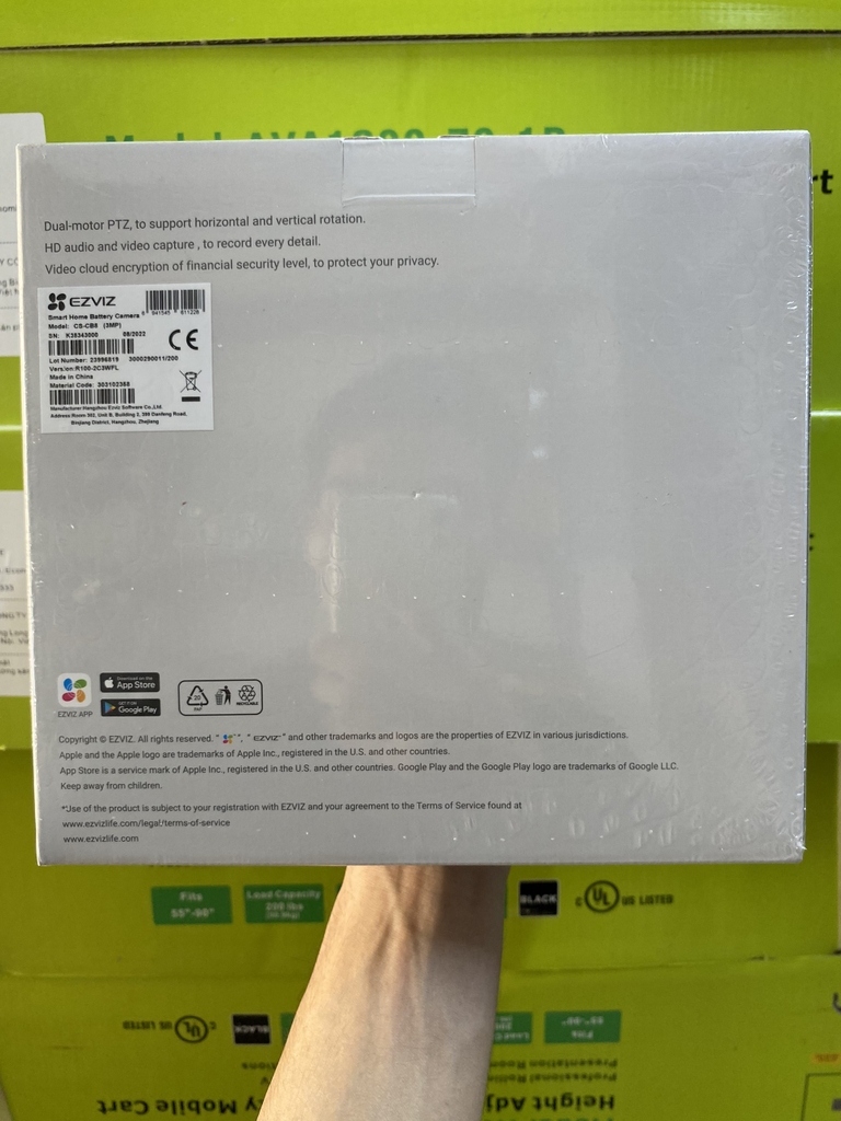Camera Wifi EZVIZ có PIN và SOLAR CB8 2K (3MP xoay | All In One) - Outdoor
