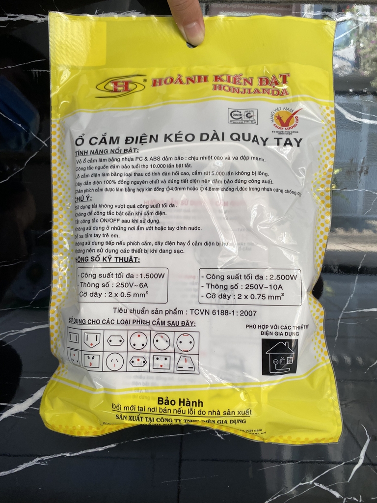 Ổ ĐIỆN HJD 083R-10A - QUAY ( Ổ TRÒN ) 5M - 0.75mm2 ( 24c/1thùng )
