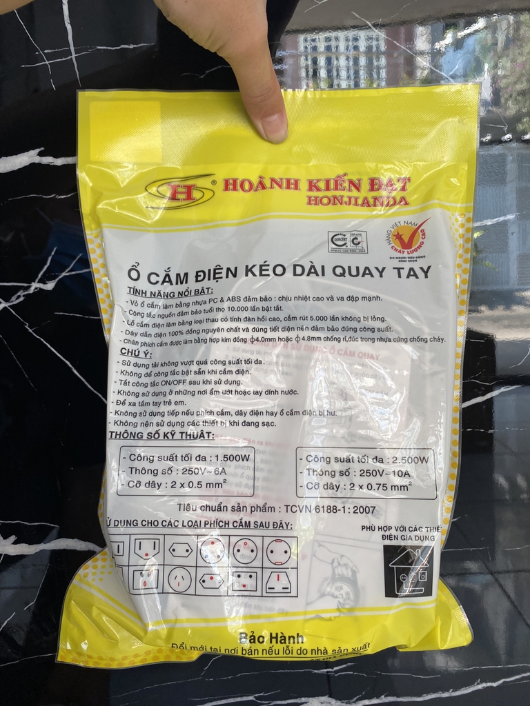 Ổ ĐIỆN HJD 081-10A - QUAY ( Ổ TRÒN ) 5M - 0.75mm2 ( 24c/1thùng )