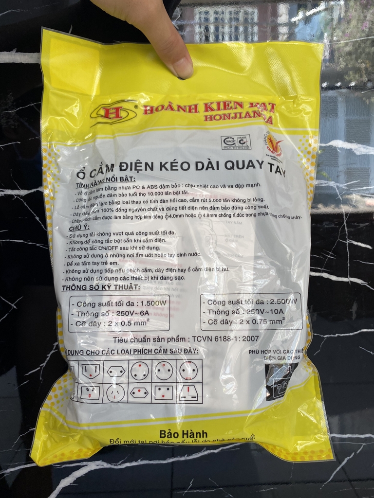 Ổ ĐIỆN HJD 080-10A - QUAY ( Ổ TRÒN ) 10M - 0.75mm2 ( 24c/1thùng )