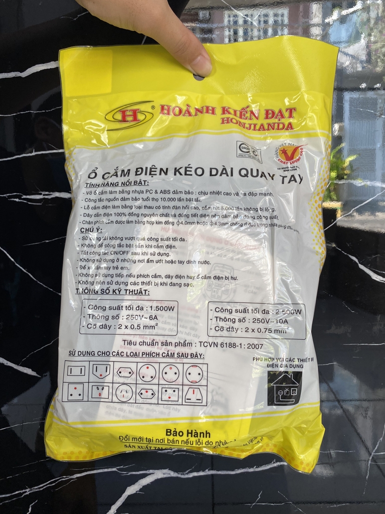 Ổ ĐIỆN HJD 080-10A - QUAY ( Ổ TRÒN ) 5M - 0.75mm2 ( 24c/1thùng )