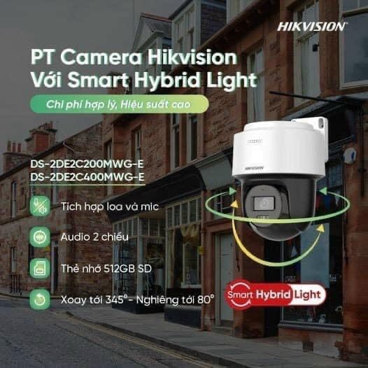 Camera IP POE Dome PTZ 2.0MP color DS-2DE2C200MWG-E