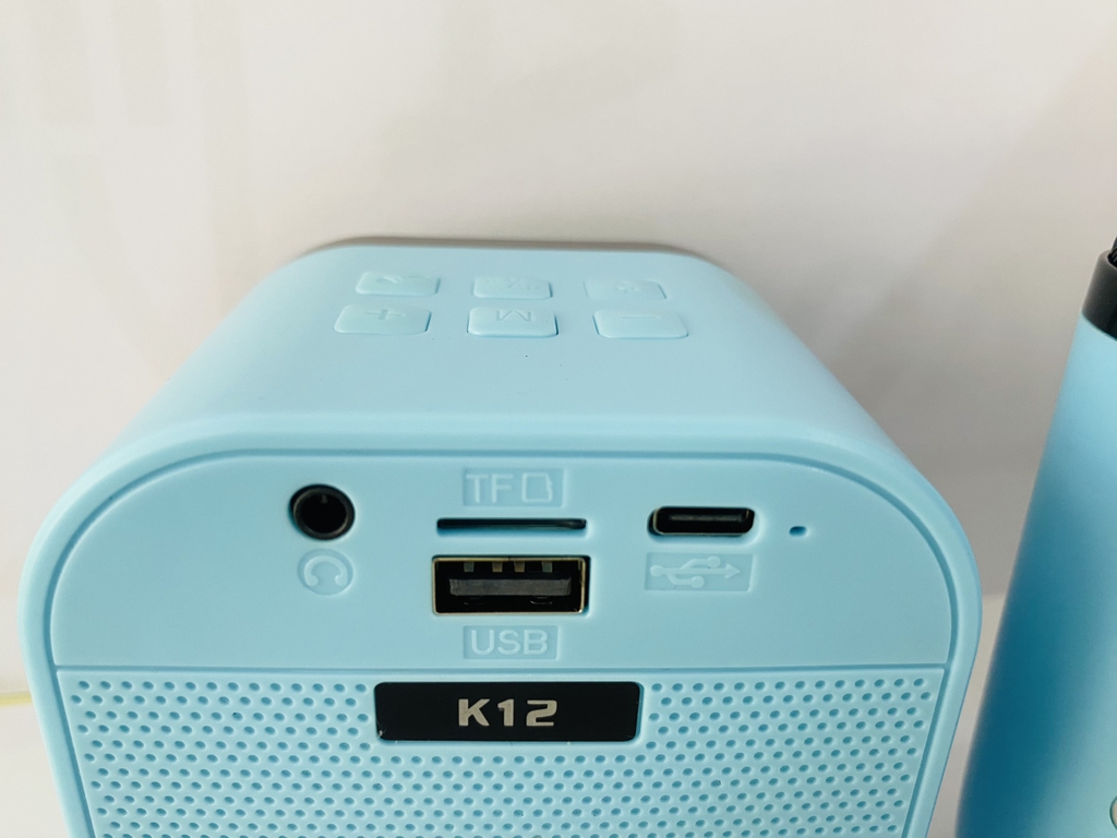 Loa bluetooth mini karaoke K12 KHÔNG DÂY kèm 2 micro - Size M - HÀNG BAO TEST