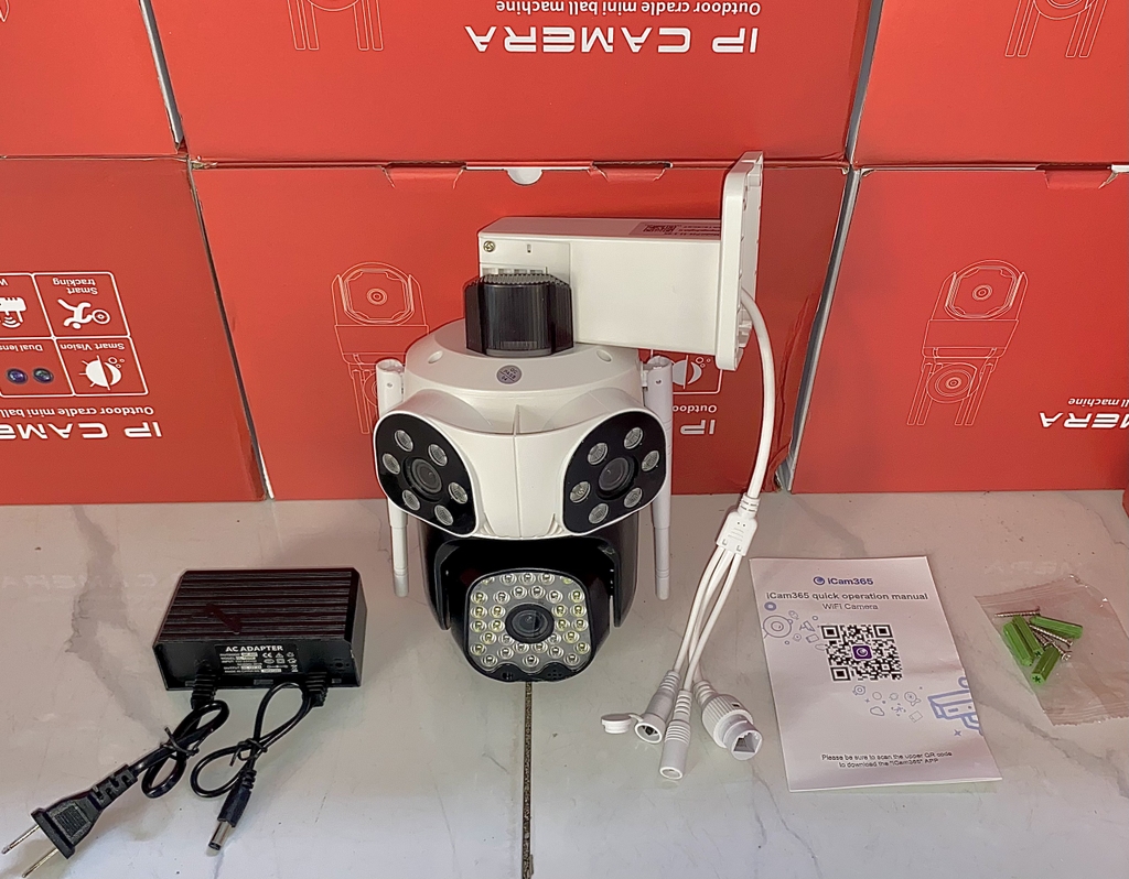Camera Wifi 8MP Yoosee P26+ 3 mắt 3 khung hình ( App: ICAM365 )