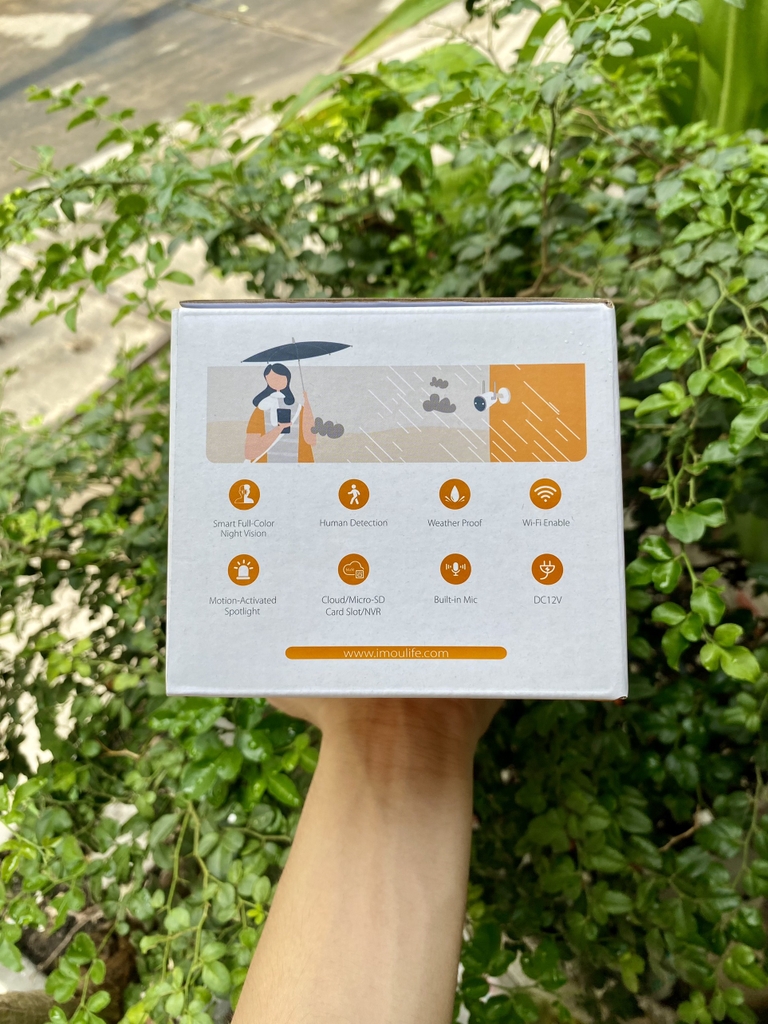 Camera wifi cố định 5MP IMOU F52FP | Quad HD 3K | Ban đêm có màu | Tích hợp micro | Thùng 16c | Bullet 2E --- Thay thế Bullet 2C F42P , F42FP